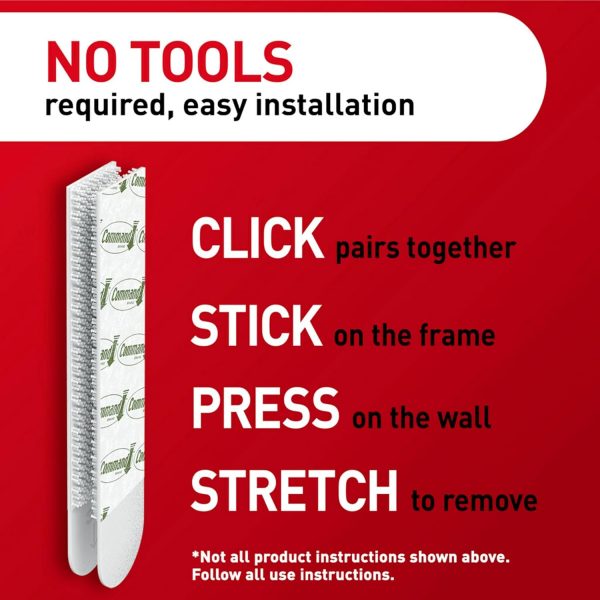 15 lb Large Picture Hanging Strips 14 Pairs (28 Command Strips), Damage Free Hanging Picture Hangers, No Tools Wall Hanging Strips for Home Decor, White Adhesive Strips - Image 5