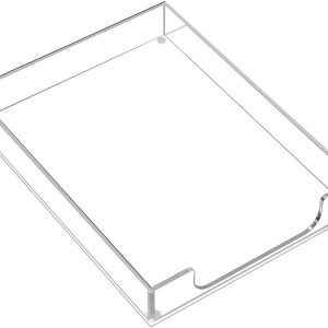 MaxGear Acrylic Letter Tray, Clear Desk Organizer for Papers, Documents, Magazines, Folders, Notebooks, and Stationery – Multi-Function File Tray and Desktop Organizer for Office, Home, and Workspace
