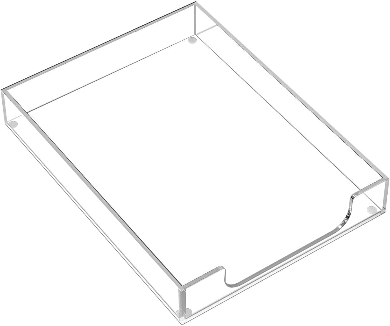 MaxGear Acrylic Letter Tray, Clear Desk Organizer for Papers, Documents, Magazines, Folders, Notebooks, and Stationery – Multi-Function File Tray and Desktop Organizer for Office, Home, and Workspace