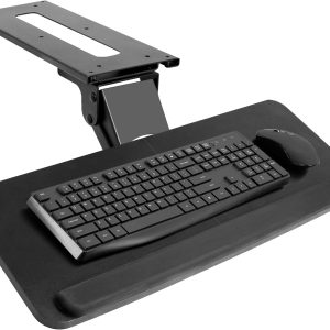 VIVO Adjustable Computer Keyboard & Mouse Platform Tray Ergonomic Under Table Desk Mount Drawer Underdesk Shelf (MOUNT-KB03B)